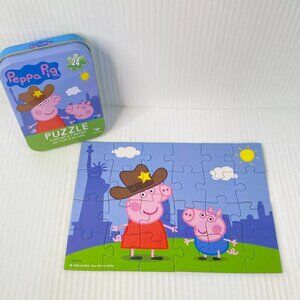 Peppa Pig Puzzle 24pcs 5x7in COMPLETE with Tin